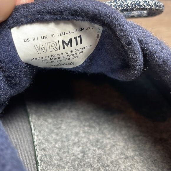 Allbirds Merino Wool Runners Mens Size 11 Tuke Midnight Cream Sneakers - Picture 6 of 12